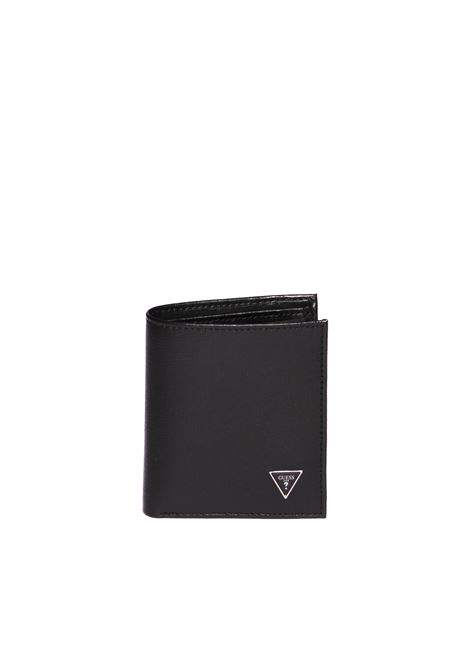 Black certosa leather billfold GUESS | SMCSLE.MITOLEA22-BLACK